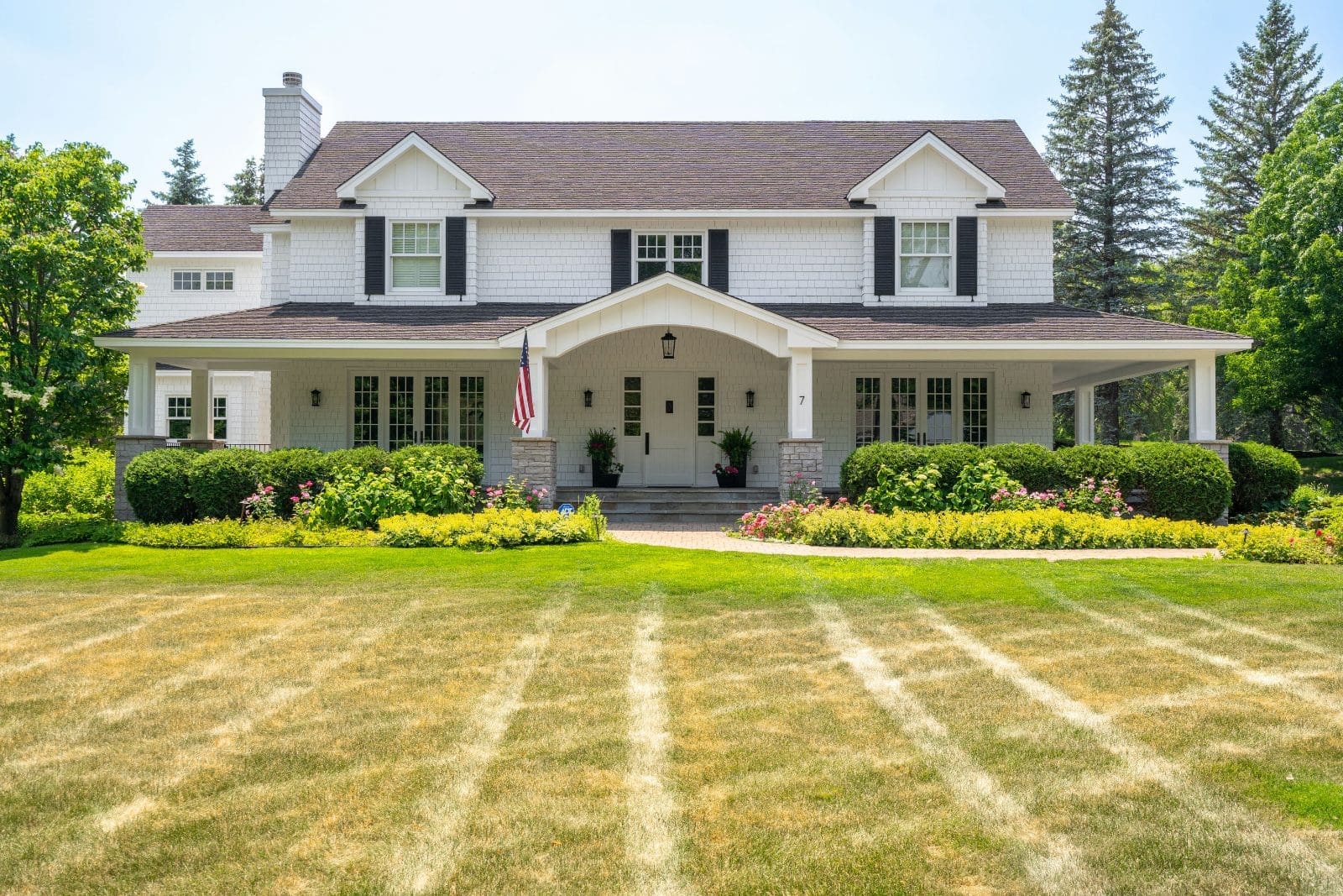 Cedar shake home repainted in Edina