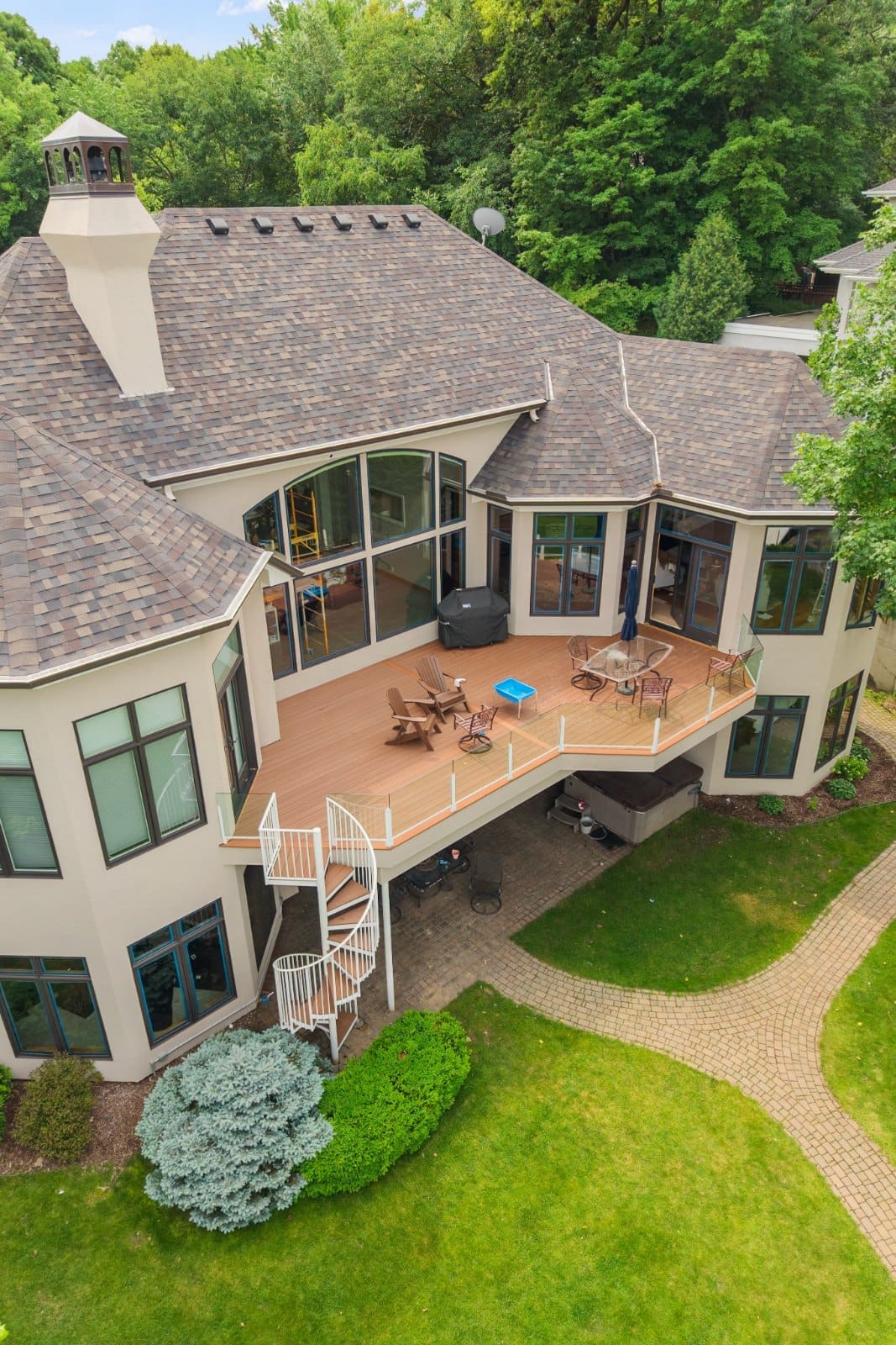 Deck painting project on Channel Dr in Excelsior, MN by Paris Painting